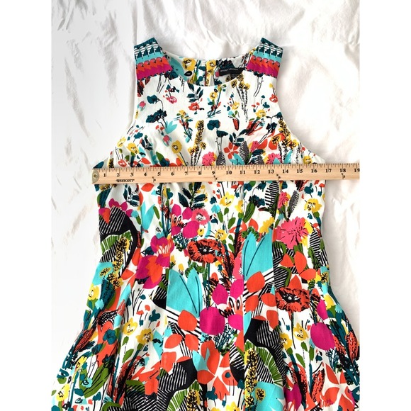 Maggy London Multicolor Floral Sleeveless A Line Fit Flare Dress Size 12 $175 - Picture 15 of 16